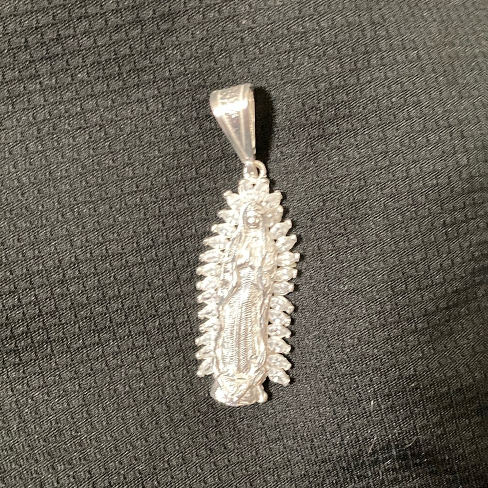 925 silver/zirconia Our Lady of Guadalupe pendant